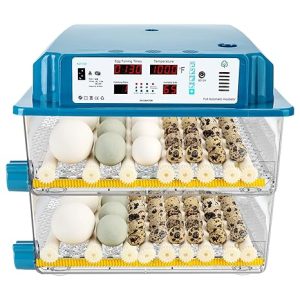 120 Egg Incubators for Hatching Eggs Automatic Temperature Control Chicken Quail Eggs Incubator Humidity Monitoring for Farm Egg Incubation