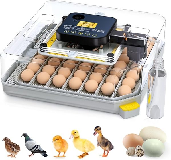 48 Egg Incubator for Hatching with Automatic Egg Turning and Humidity Control, Egg Candler, Poultry Egg Incubator for Chicken, Ducks, Goose,... 48 Egg Incubator for Hatching with Automatic Egg Turning and Humidity Control, Egg Candler, Poultry Egg Incubator for Chicken, Ducks, Goose,...