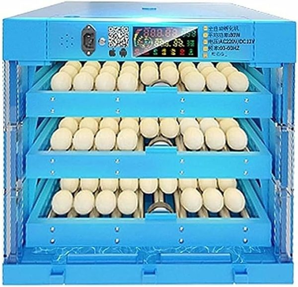 Egg Incubator 192 Eggs Fully Automatic Poultry Hatcher Machine with Humidity Temperature Control Led Candler Brooder for Hatching Eggs Quail Parrot...