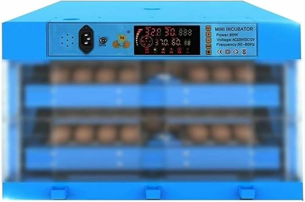 Egg Incubator, Egg Incubator with Automatic Egg Turning for Hatching Eggs Holds 128 Eggs Temperature Control Poultry Chicken Chick Duck Machine